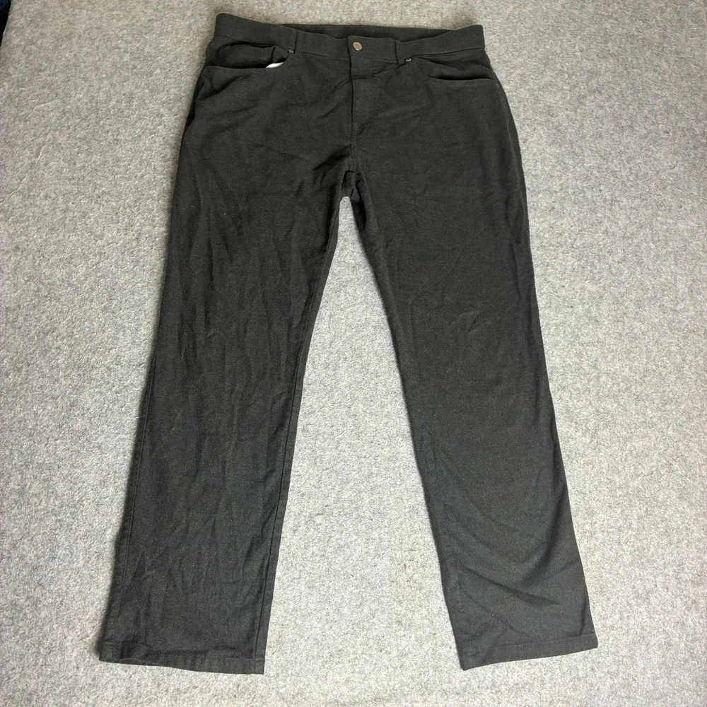 Kirkland Signature Men's 36x29 Brushed Twill Pants Charcoal Gray Stretch Cotton